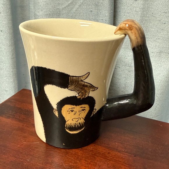 Pier 1 Other - Pier 1 Imports Monkey Mug 3D Hand Painted Cup